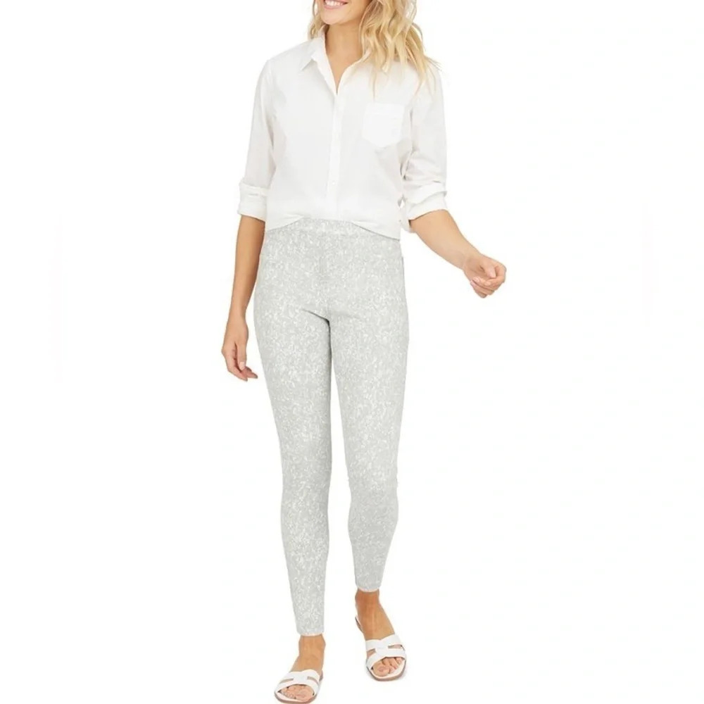 New Spanx Ankle Jean-ish Legging in Speckled Gray Pull on Jeggings XL